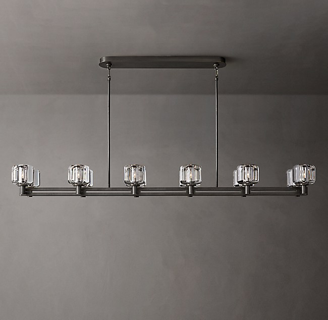 Demaret Double Linear Chandelier 72" for Understanding the Devone Linear Chandelier Bronze and Brass