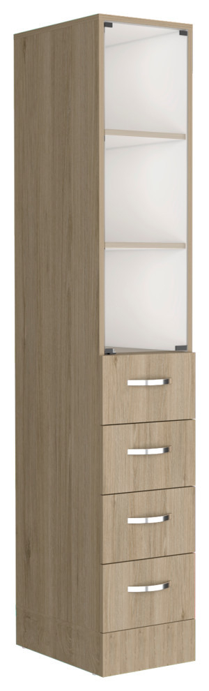 Depot E-Shop Magna Linen Cabinet, Three Shelves, Four Drawers ... for A Deep Dive into the Magna Linen Cabinet's Versatile Storage Features