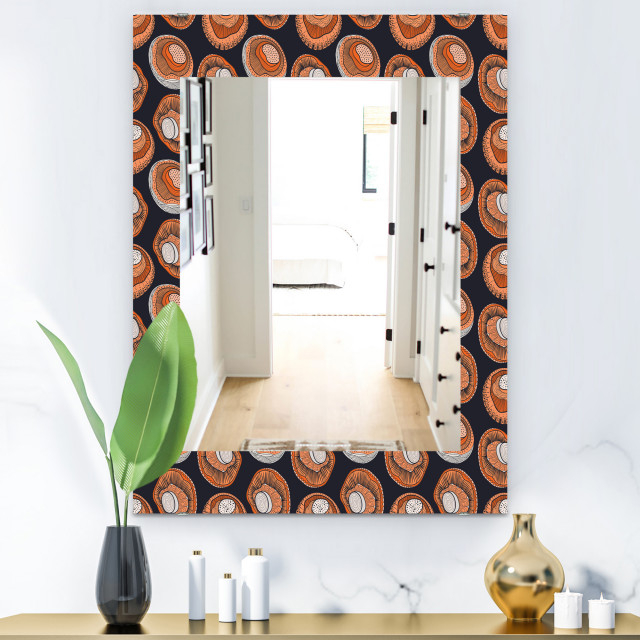 Designart Champignons Pattern Modern Frameless Wall Mirror, 24X32 ... in Achieving a Clean Aesthetic with the 24x32 Designart Canyon Mirror