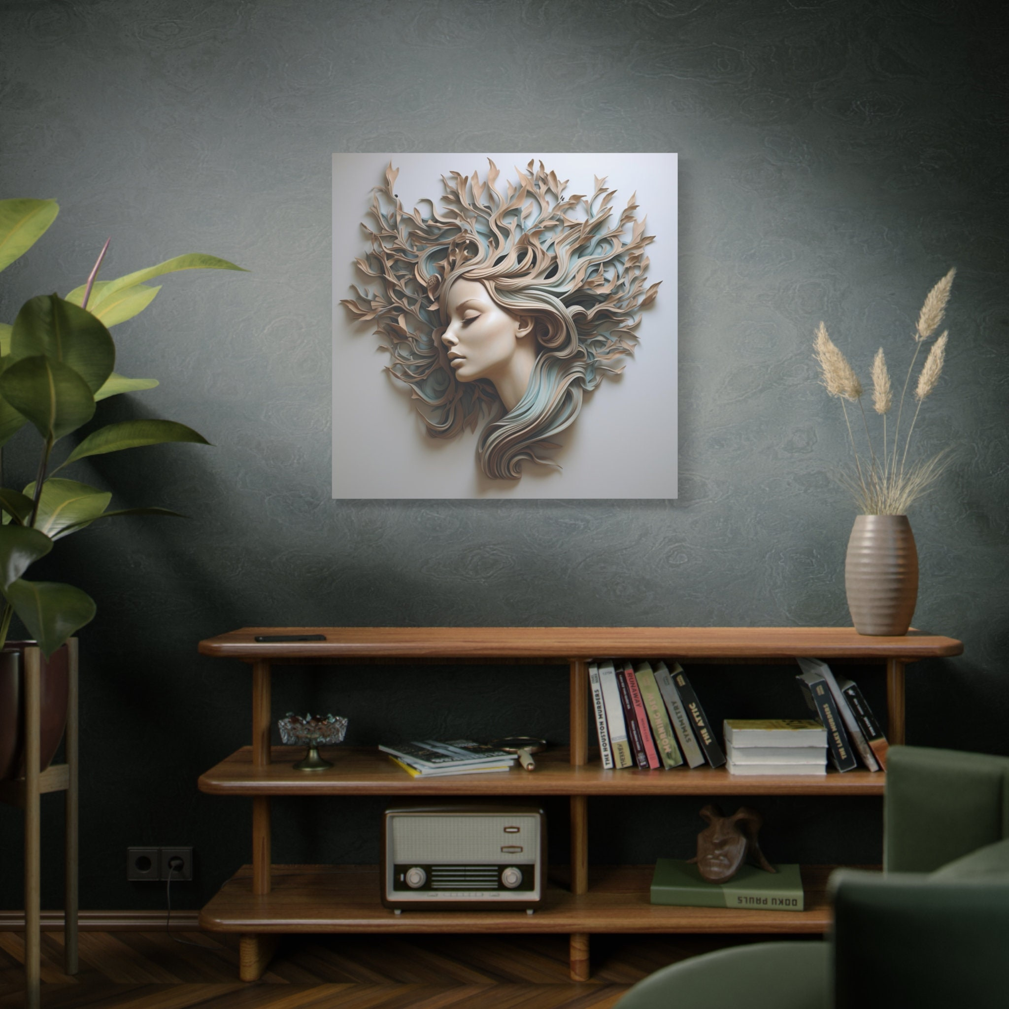 Dimensional Wall Art 3D Painting Of Woman's Profile, Nature - Etsy pertaining to Discover the Artistry of Dimensional Woman Wall Sculptures