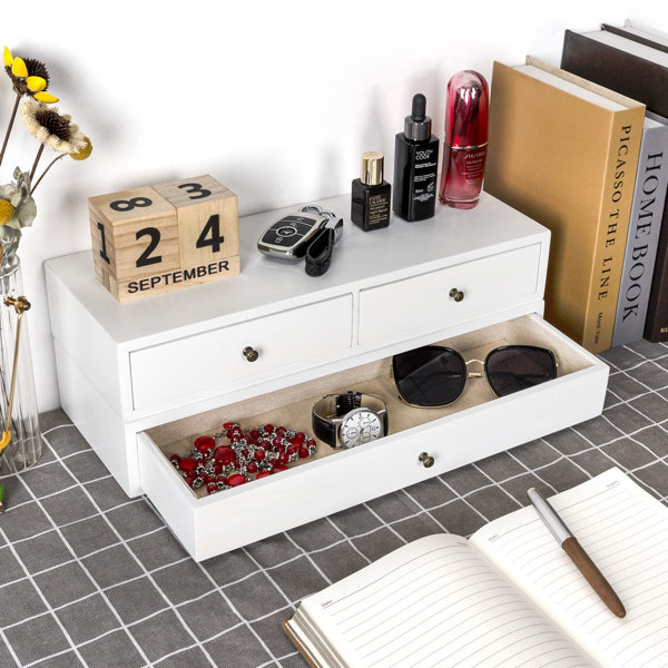 Ebern Designs Floating Shelf With Drawer Small Floating Nightstand Wall ... with