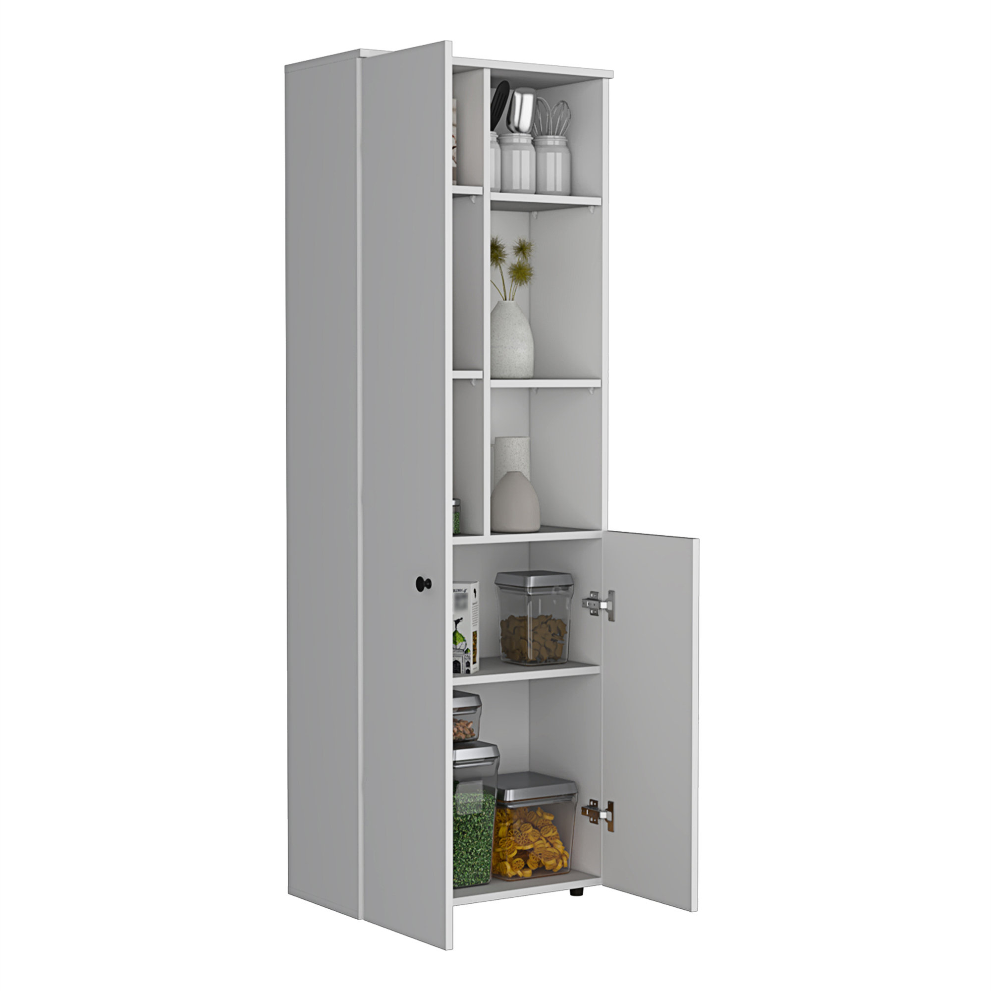 Ebern Designs Konik 67-Inch High Storage Cabinet Kitchen Pantry With ... intended for