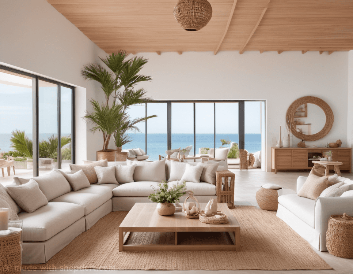Elevate Your Space: 6 Unique Ways To Lay Out Your Living Room - Onton for Elevate Your Space The Artful Way With A Black Rattan Mirror