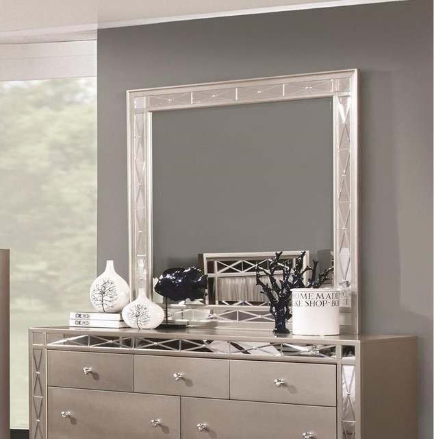 Emma Mason Signature Gwen Beveled Dresser Mirror In Metallic Mercury ... in