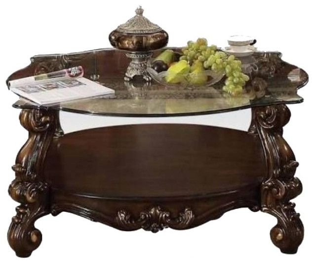 Emma Mason Signature Starboard Glass Top Coffee Table In Cherry ... within Styling Your Home with the Elegant Emma Mason Starboard Mirror