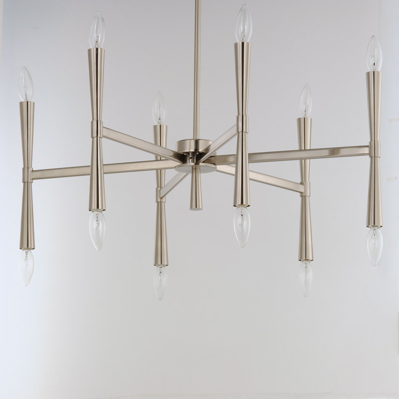 Etta Avenueâ„¢ Monstair 12 - Light Unique Modern Linear Chandelier ... with regard to
