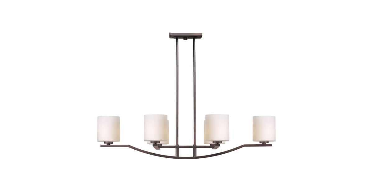 Forte Lighting 2739-06-32 Page 6 Light 41" Wide Linear Chandelier ... with Designing with Light The Forte Lighting 2739-06 41"W Linear Chandelier