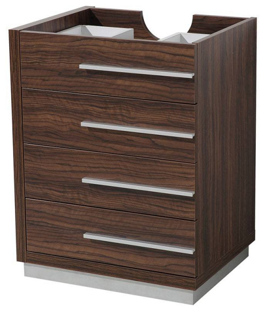 Fresca Fcb8024Gw Livello 24" Walnut Modern Bathroom Cabinet, 24 ... inside The Fresca Walnut Linen Side Cabinet A Smart Solution for Bathroom Organization