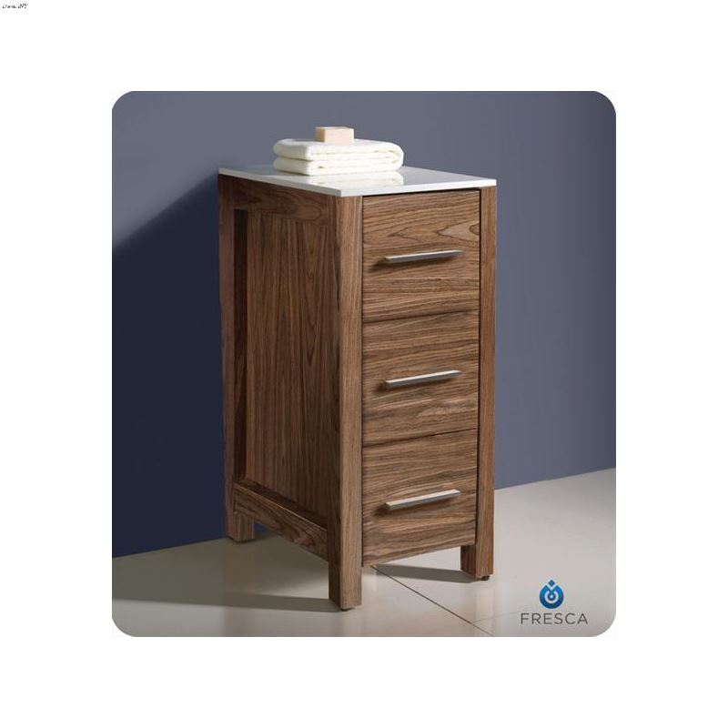 Fresca Torino 12" Walnut Brown Bathroom Linen Side Cabinet Fst6212Wb By ... with