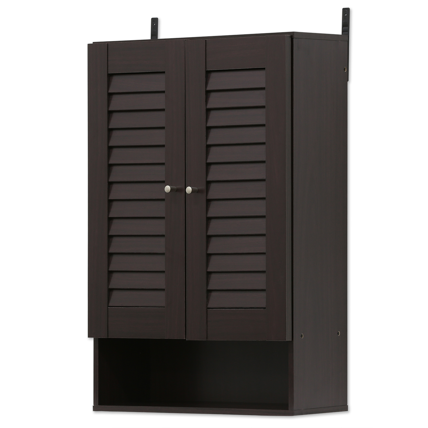 Furinno Indo Double Door Wall Cabinet – Furinno – Fits Your Space, Fits ... with regard to The Furinno Indo Louver Door Bath Cabinet Espresso A Storage Solution Mastered