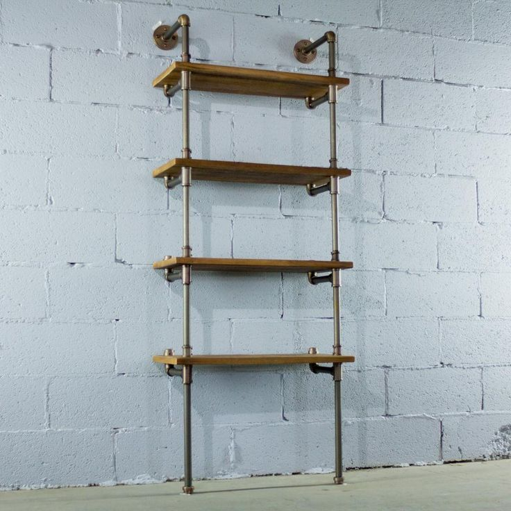 Furniture Pipeline New Age 67 In. Hammered Bronze/Aged Bronze Metal 4 ... pertaining to Discovering the Timeless Appeal of Bronze Metal and Wood Shelves
