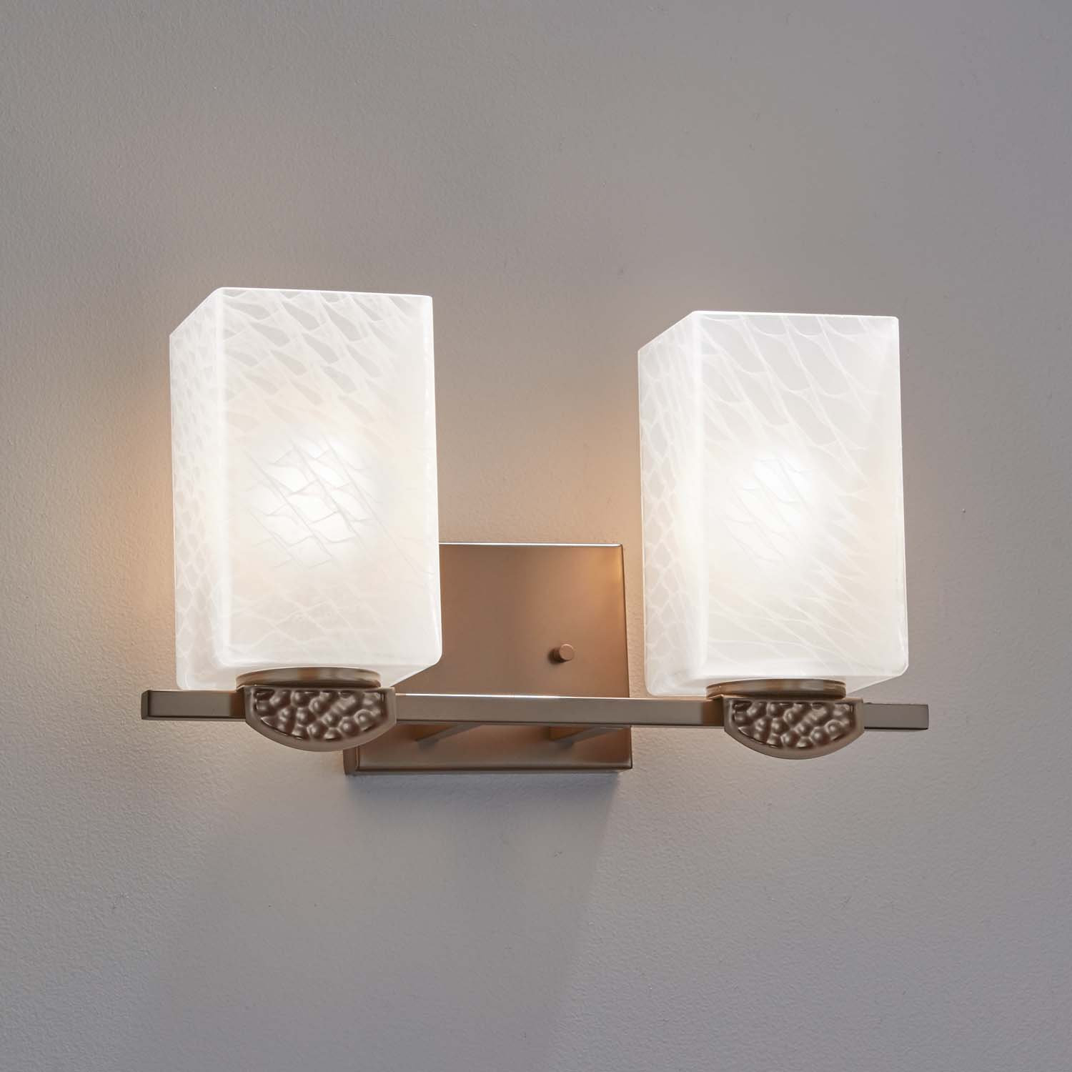 Fusion Malleo, 2-Light Bath Bar, Square With Flat Rim - Transitional ... within Anjoux 2-Light Bath Sconce Lightbulb Choices to Enhance Your Bathroom's Style