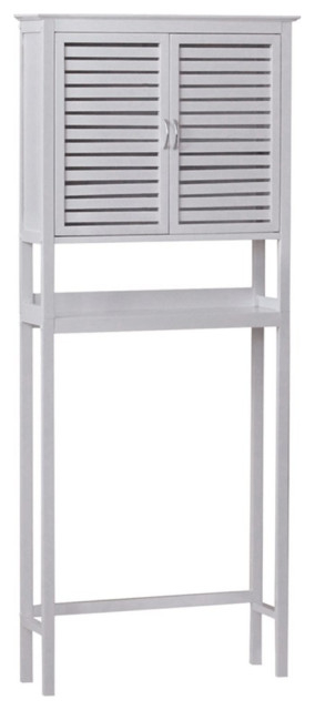 Gallerie Decor Natural Spa Transitional Bamboo Space Saver In White ... in Designing a Transitional Oasis Natural Spa Style with Gallerie Decor