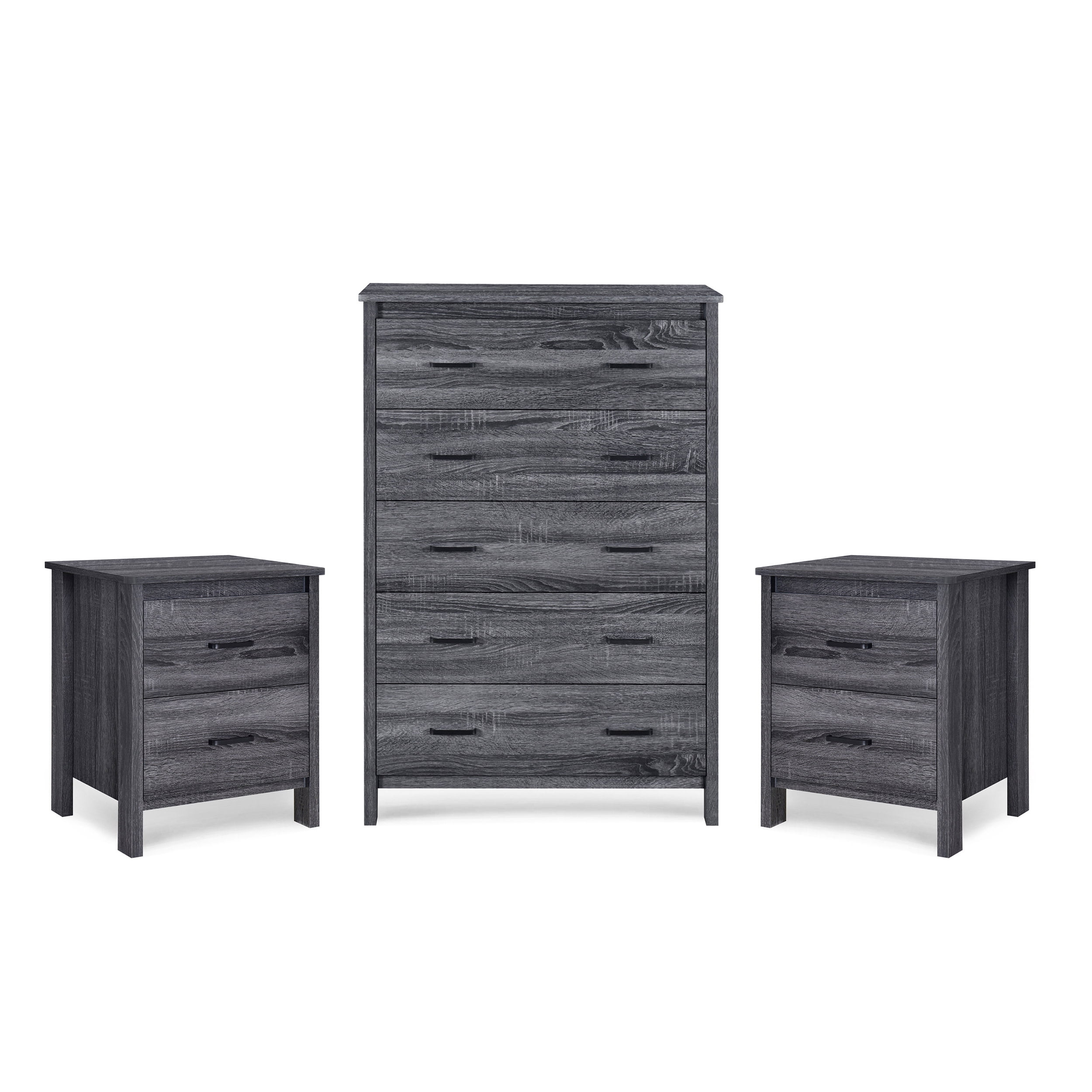 Gdf Studio Titeca Contemporary 3 Piece Dresser And Nightstand Set ... intended for Creating a Cohesive Bedroom Aesthetic with the Titeca Sonoma Oak Dresser