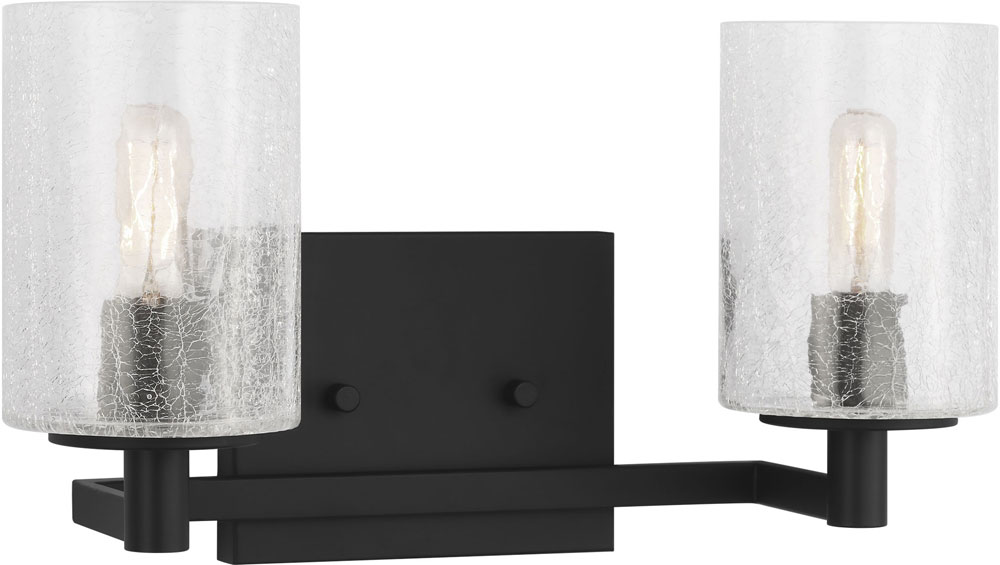 Generation Lighting Glv1032Mbk Parker Contemporary Midnight Black 2 ... pertaining to