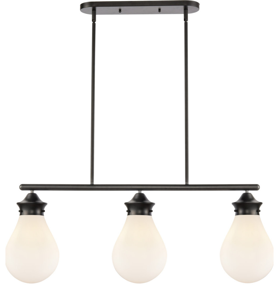 Genesis 3 Light Island Light, Matte Black - Transitional - Kitchen ... intended for