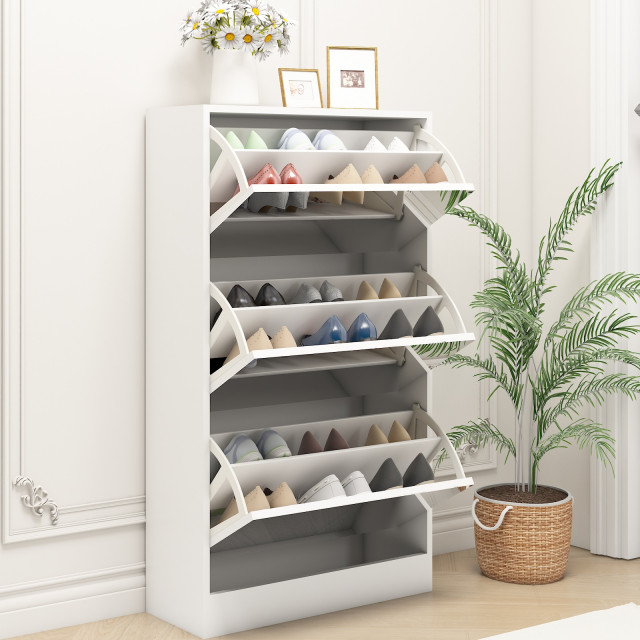 Gewnee Narrow Shoe Storage Cabinet - Modern - Shoe Storage - By Gewnee ... with
