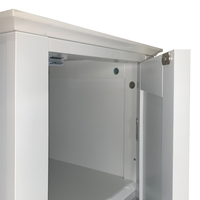 Gewnee Tall Narrow Tower Freestanding Cabinet - Transitional - Bathroom ... pertaining to How the Gewnee Tall Narrow Tower Cabinet Organizes Any Room