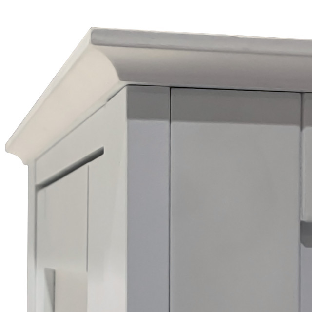 Gewnee Tall Narrow Tower Freestanding Cabinet - Transitional - Bathroom ... within