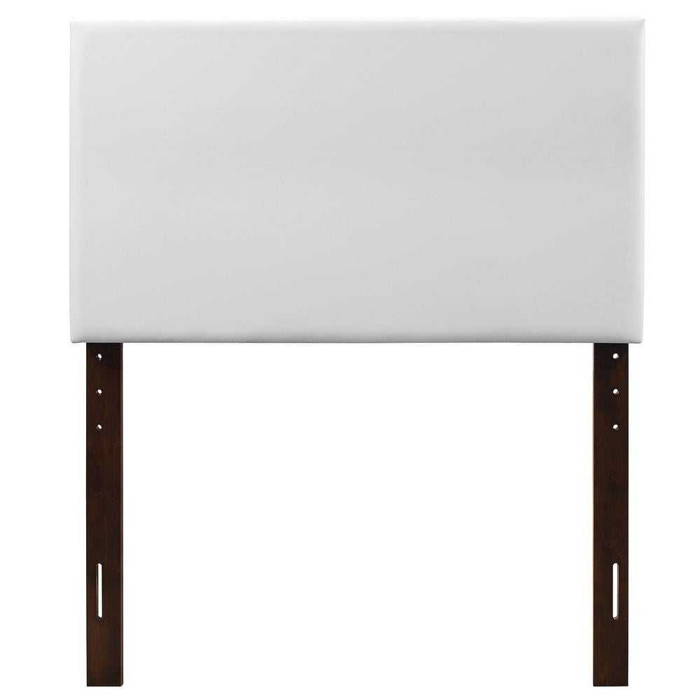 Glory Furniture Nova Faux Leather Upholstered Twin Headboard In White ... inside