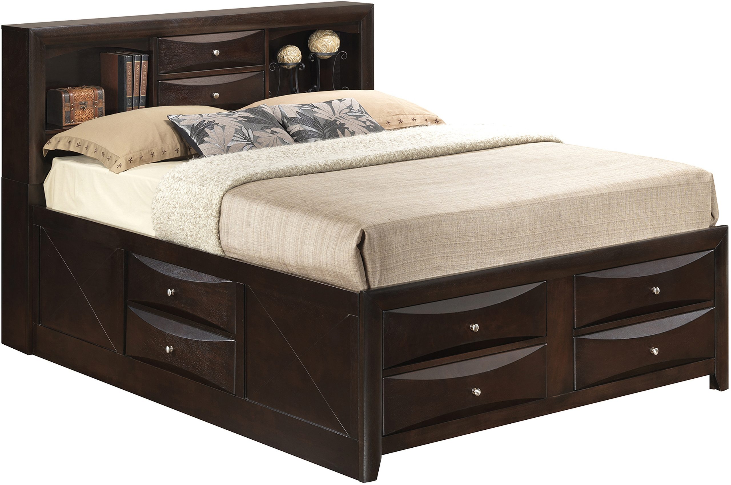 Glory Furniture Queen Storage Bed In Cappaccino G1525G-Qsb3 | 1Stopbedrooms pertaining to Exploring the Durability and Style of the Glory Furniture Verona Queen Bed