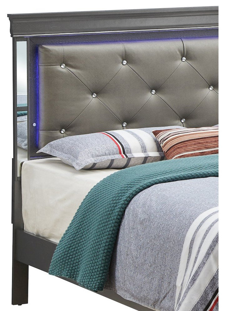 Glory Furniture Verona Full Bed In Metalic Black Color - Contemporary ... within