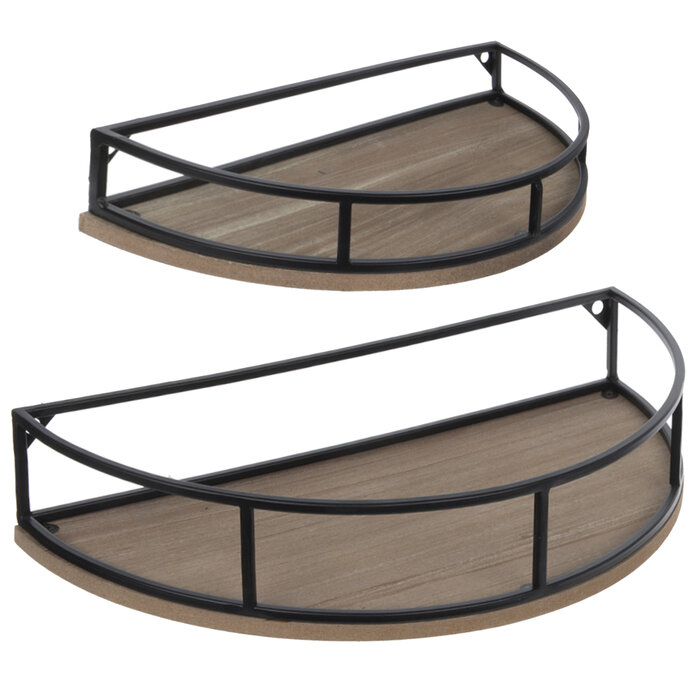 Half Circle Metal Wall Shelf Set | Hobby Lobby | 2178929 inside Beyond the Basics How to Maximize Your Tancill Half Circle Wall Shelf Black 26x11