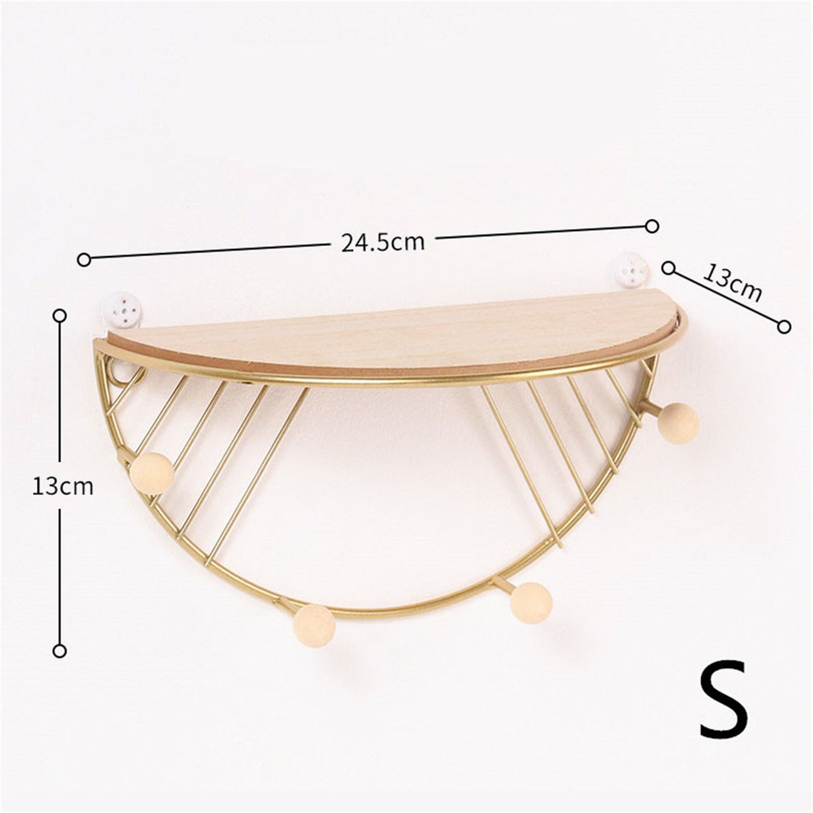Half Circle Wall Shelf Simple Wall Storage Rack Wall Hook - Etsy with Beyond the Basics How to Maximize Your Tancill Half Circle Wall Shelf Black 26x11