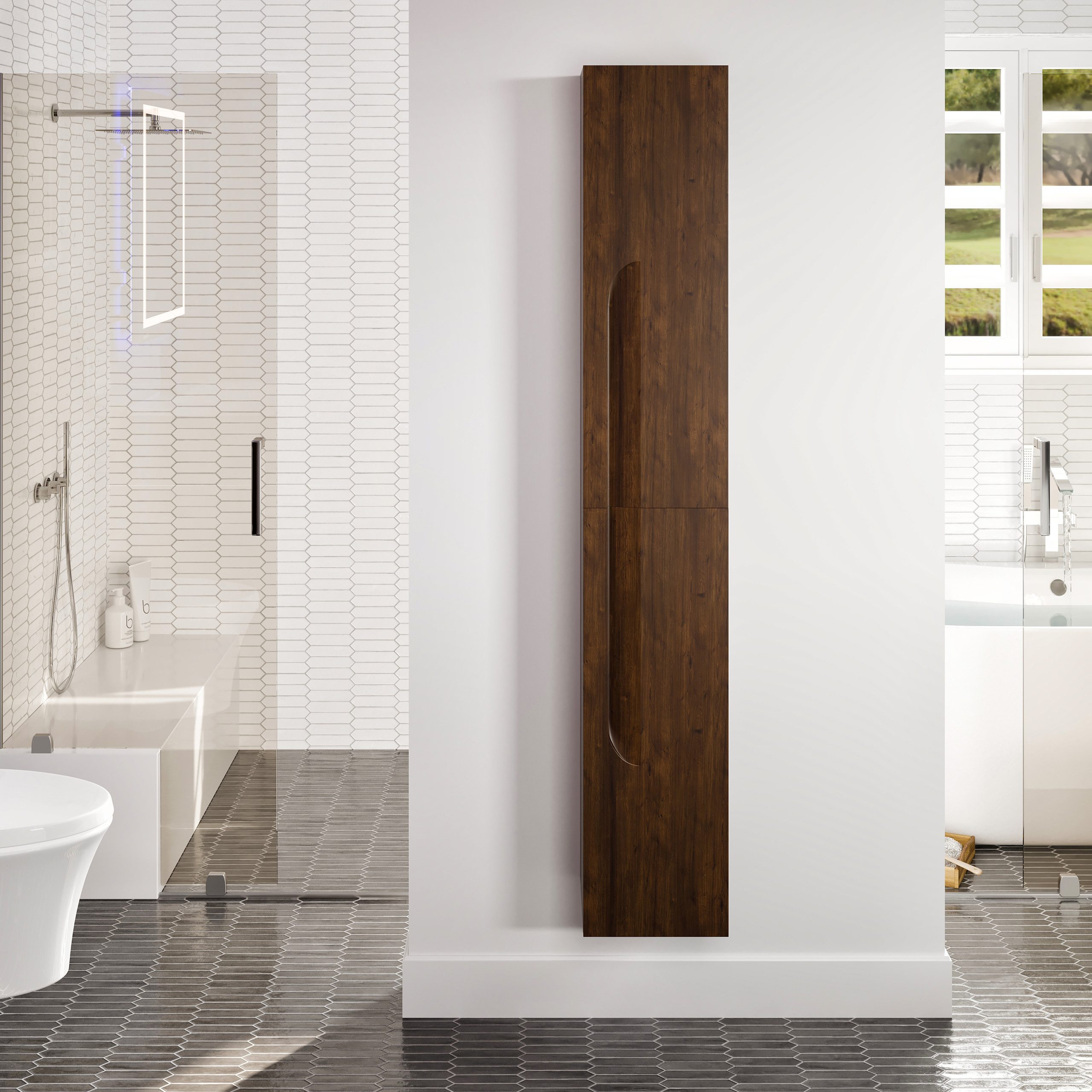 Hokku Designs Honia 12 In. W X 10 In. D Wall-Mounted Linen Cabinet ... intended for A Deep Dive into the Eviva Joy 12"Wx10"D Maple Wall-Mounted Linen Cabinet