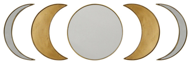 Homeroots Antique Boho Moon Phase Wall Mirror - Contemporary - Wall ... within Bringing Celestial Charm Home with HomeRoots Moon Phase Mirrors