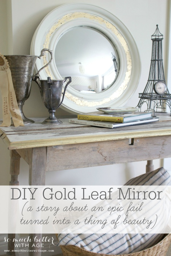 How To Make A Diy Gold Leaf Mirror - Jennifer Rizzo inside