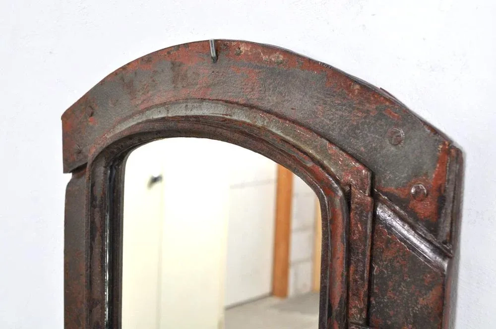 Industrial Cast Iron Mirror, 1930S | Chairish in Unpacking the Durability and Beauty of Cast Iron Mirrors