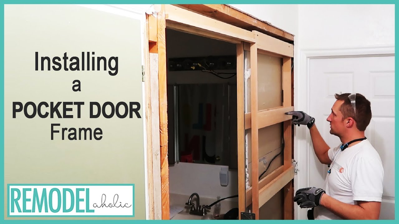 Installing A Pocket Door Frame In An Existing Wall - Youtube regarding