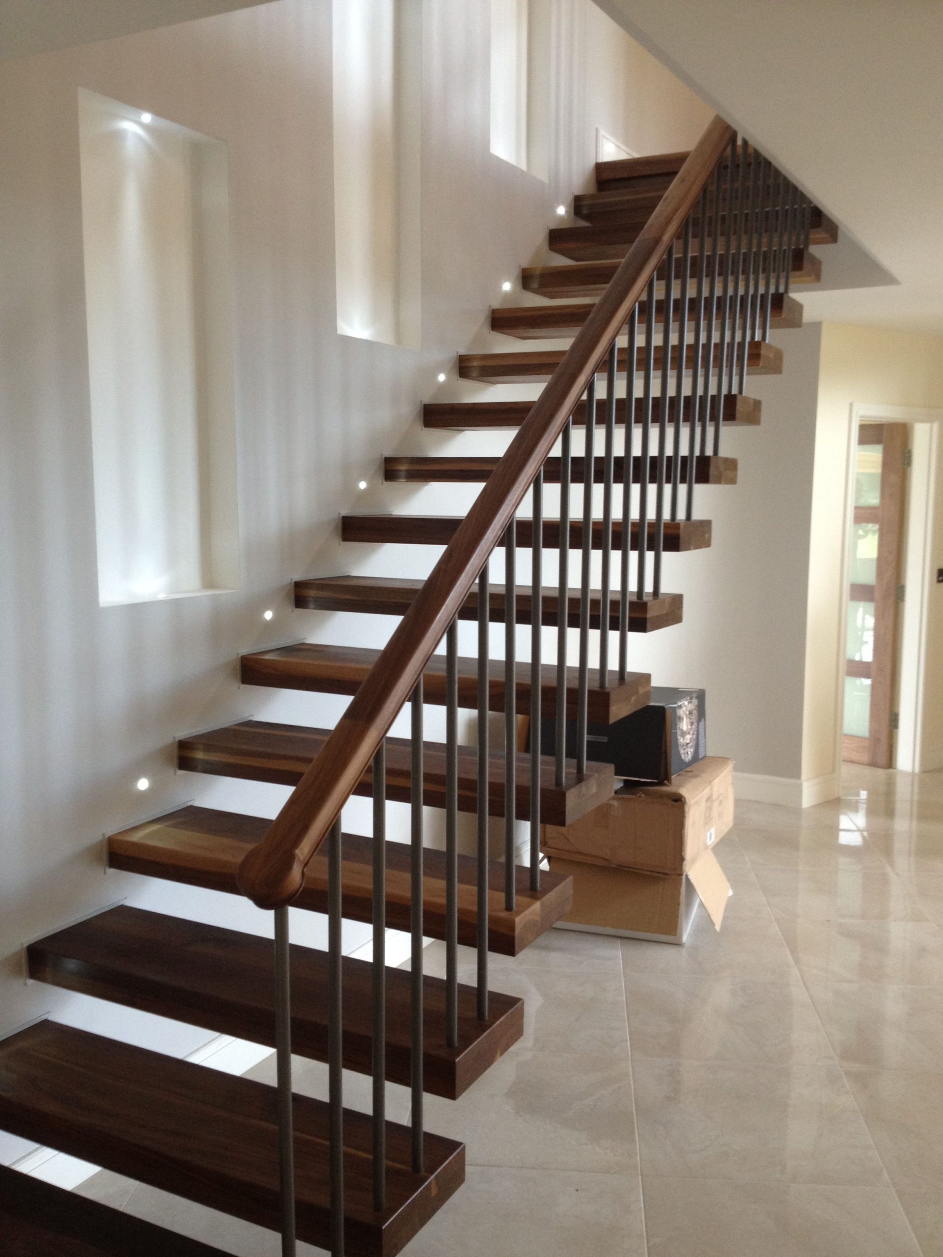 Interior-Ideas-Excellent-Dark-Brown-Wooden-Floating-Traditional-Stairs ... inside