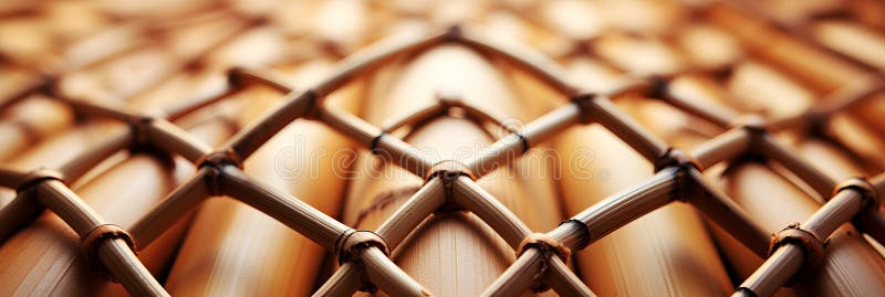Intricate Craftsmanship Shines In Woven Bamboo Patterns Under Soft ... throughout The Intricate Craftsmanship of "The Jaguar" Under Glass Collage