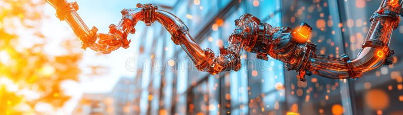 Intricate Glass Sculpture In Fiery Glow, Closeup Of Artistic ... with