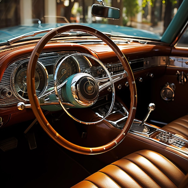 Intricate Vintage Car Design With Detailed Craftsmanship | Premium Ai ... in