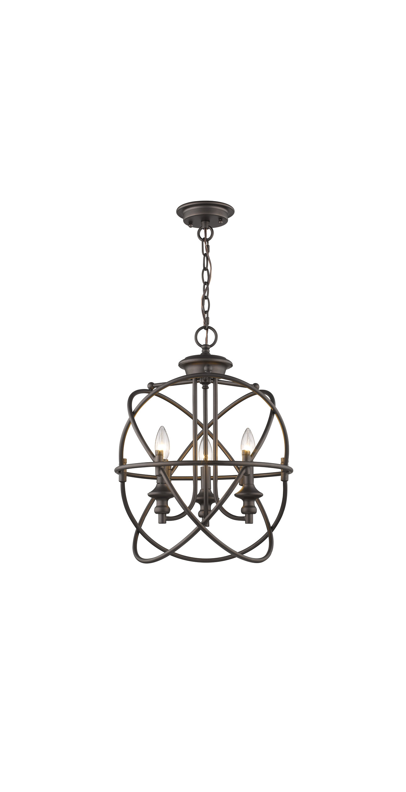 Ironclad 3-Light Rubbed Bronze Ceiling Pendant 15" - Transitional ... throughout How the Chloe Lighting Ironclad Pendant Enhances Kitchen Ambiance