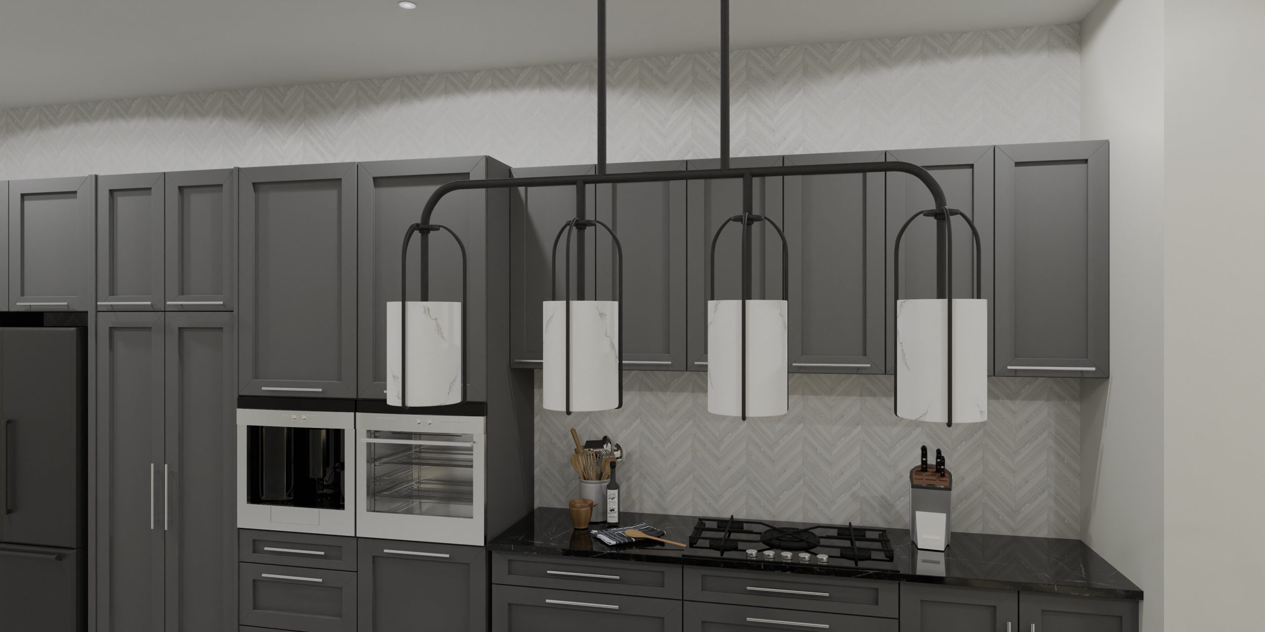 Ivy Bronx Fairbanks 4 - Light Dimmable Kitchen Island Linear Chandelier ... in The Fairbank 6 Light Island Light How Matte Black Elevates Your Kitchen Ambiance