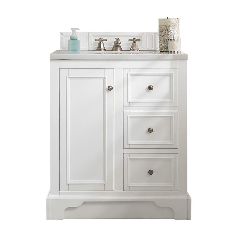 James Martin Furniture 825-V30-Bw-3Af De Soto 30" Bright White Single ... intended for