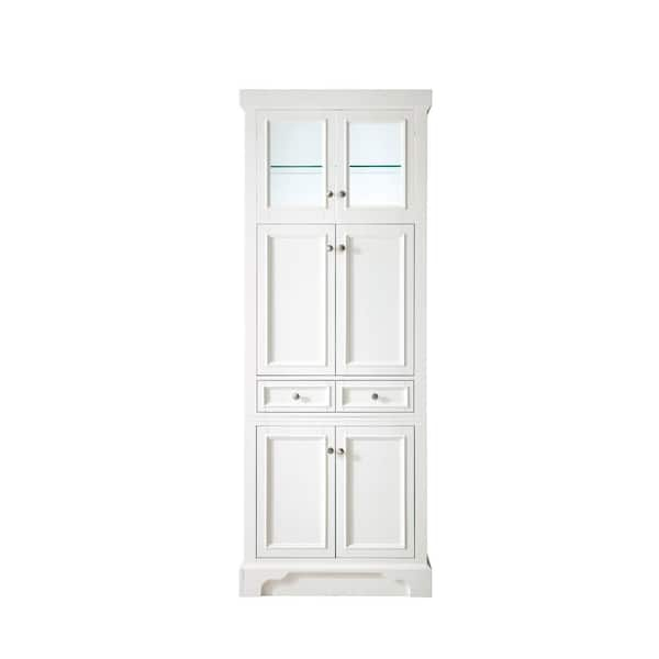 James Martin Vanities De Soto 30 In. Freestanding Double Storage Tower ... with Integrating the De Soto 30" Bright White Hutch into Your Decor