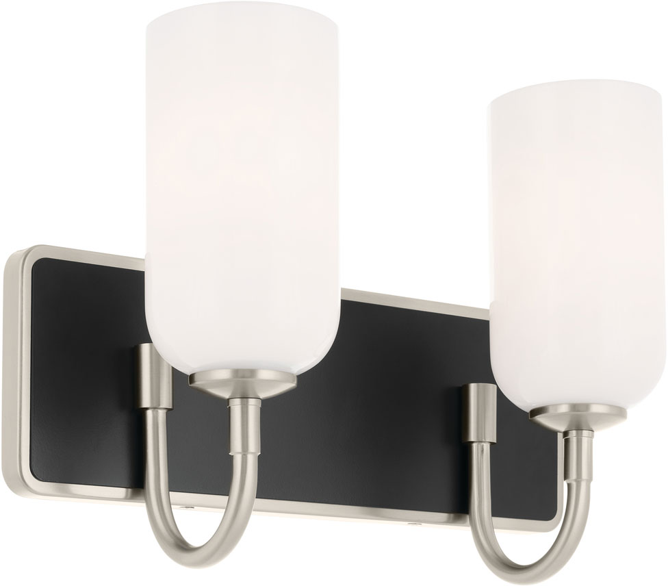 Kichler 55162Ni Solia Modern Brushed Nickel 2-Light Bath Sconce - Kic ... intended for