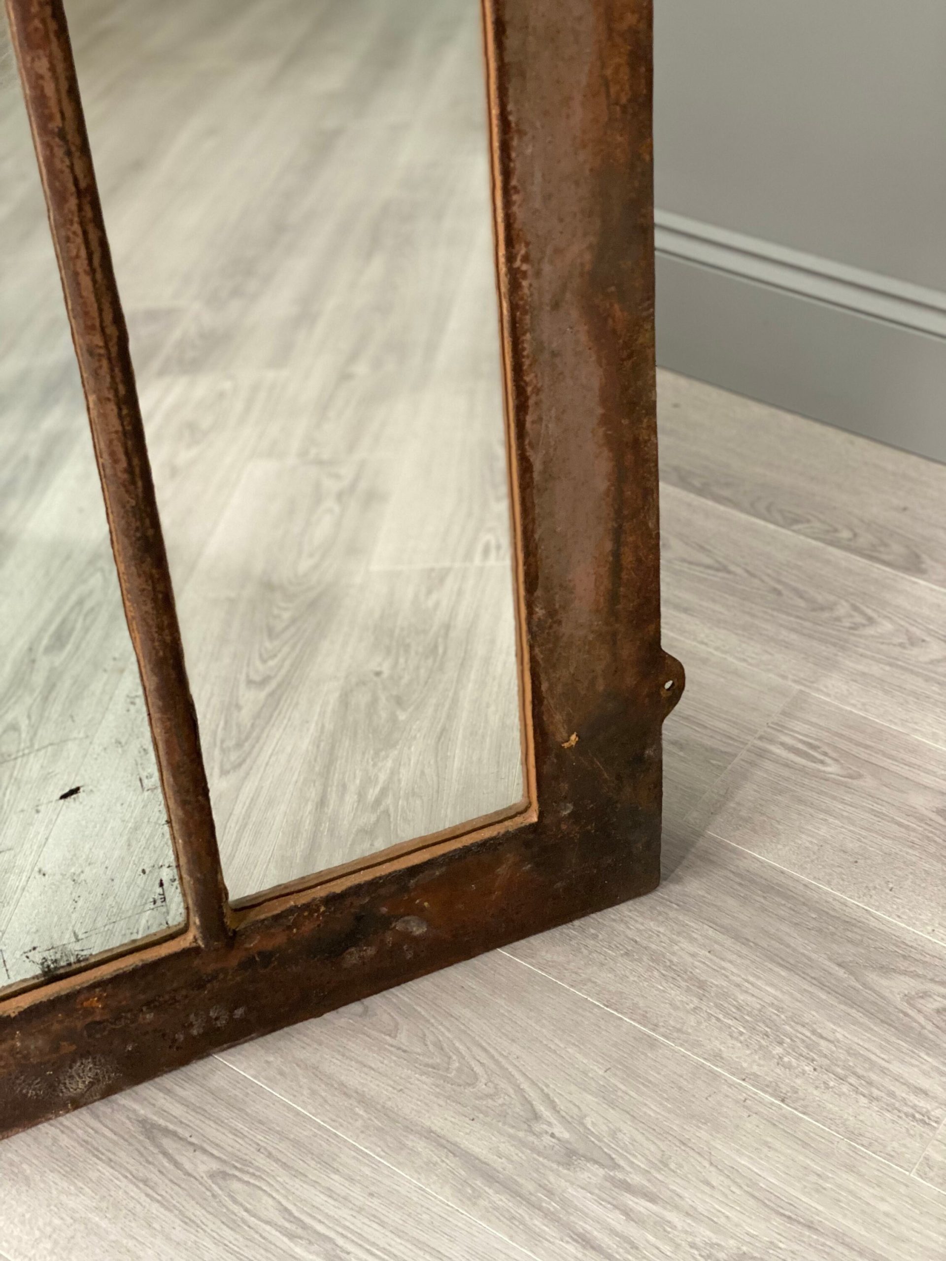 Large Antique Cast Iron Mirror - Etsy Uk with