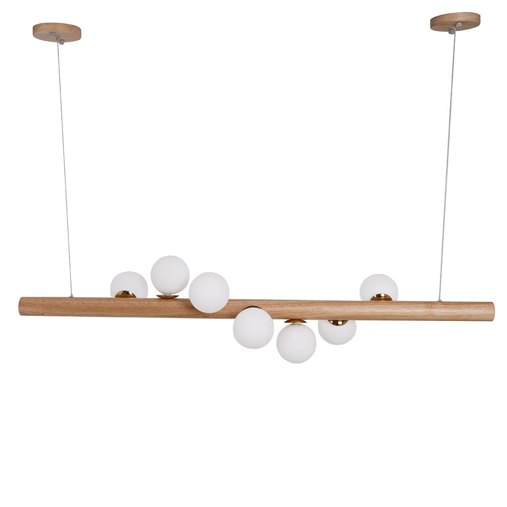 Linearc Modern Linear Kitchen Island Pendant Light Glass Globe 7-Light ... within