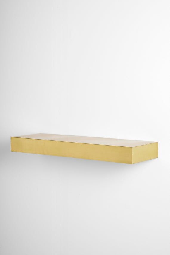 Lola Floating Brass Shelf 36 Gold Wall Shelf Storage - Etsy | Shelves ... with regard to