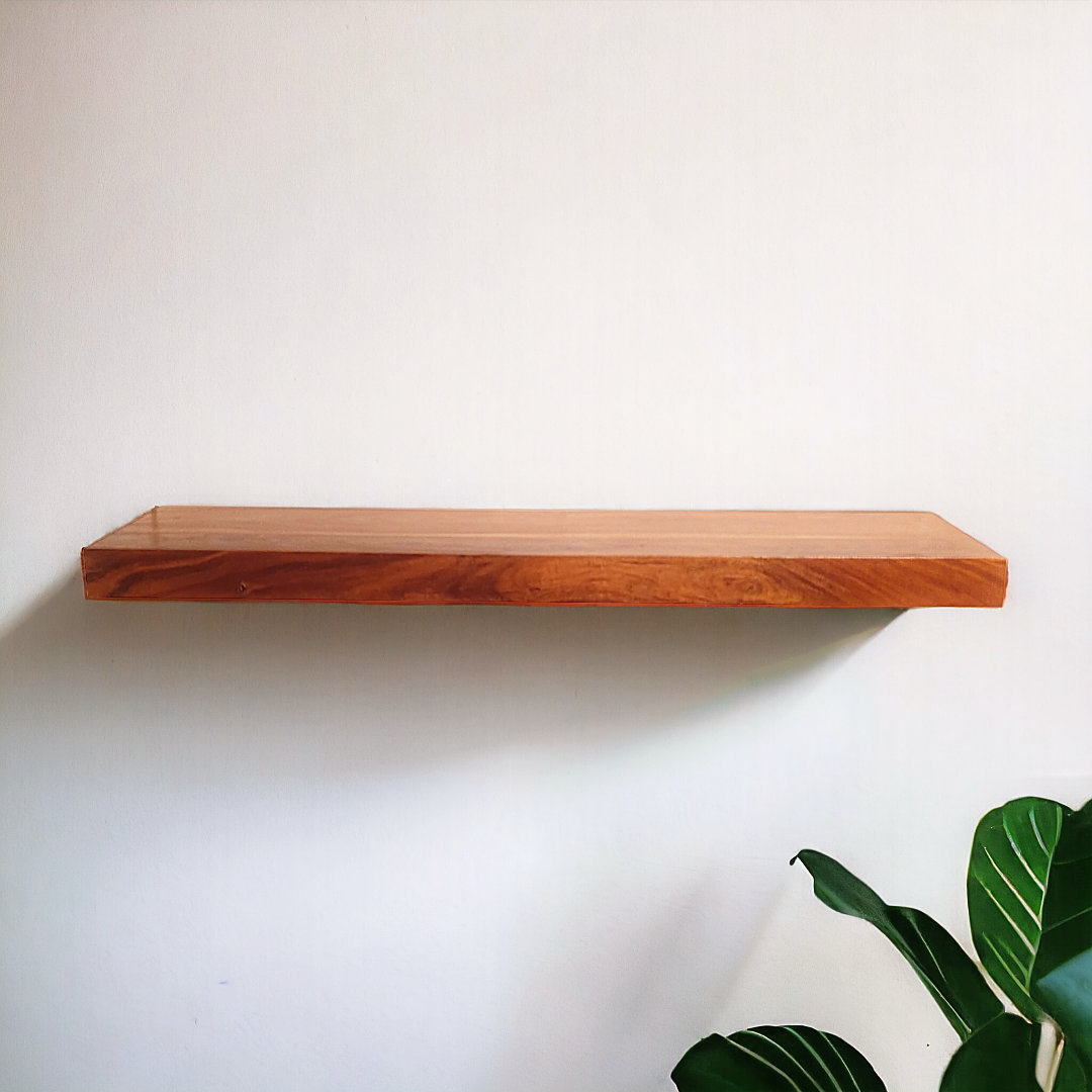 Loon Peak® Fenderson Acacia Floating Shelf | Wayfair with regard to Choosing the Right Floating Shelves Solid Acacia Wood Explained