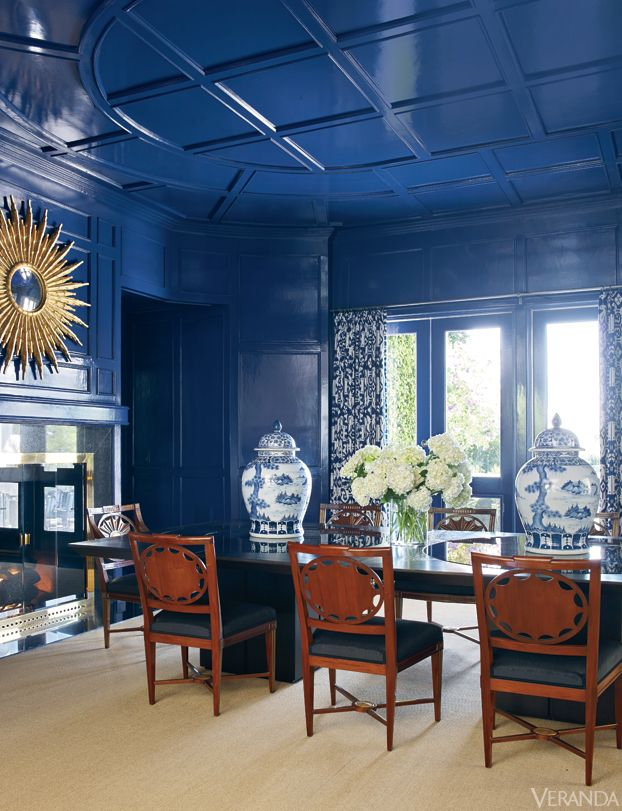 Love It Or Leave It | Lacquered Wood Paneling In Bold Hues throughout Discovering the Magic of Blue Lacquer Walls in Attic Conversions