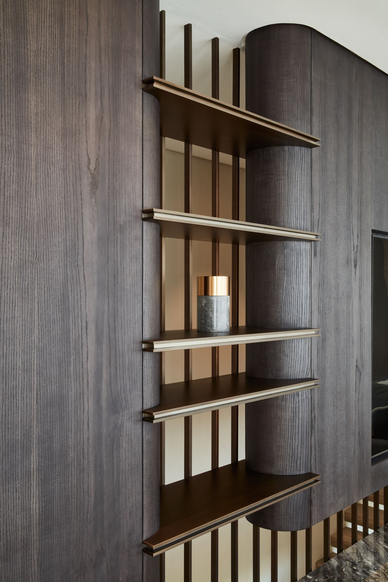 Luxury Aesthetic Shelf Design In 2024 | Shelving Design, Shelf Design ... pertaining to Discovering the Timeless Appeal of Bronze Metal and Wood Shelves