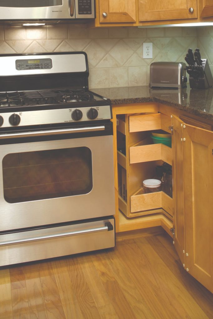 Maximizing Kitchen Space With Blind Corner Cabinet Solutions - Home ... regarding Mastering Small Space Solutions with the Gewnee Oak Triangle Cabinet