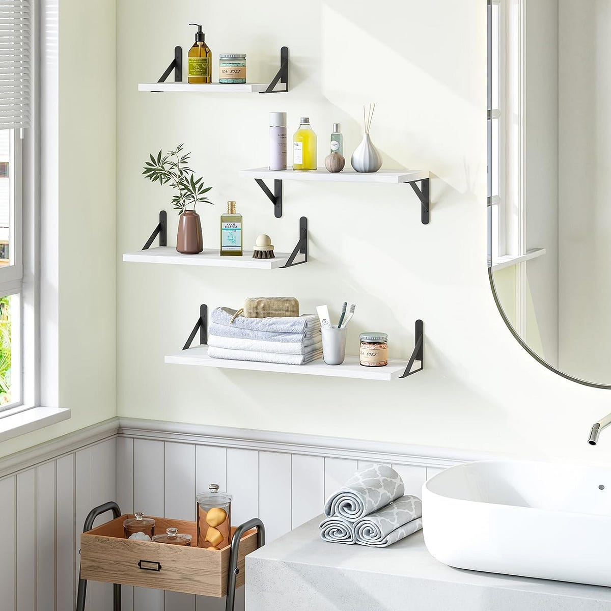 Maximizing Space And Style With Floating Shelves: A Comprehensive Guide ... intended for Maximizing Style and Space vidaXL's Chic Gray Shelves Explained